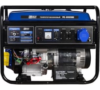 Электрогенератор бензиновый RUCELF PE-8000BE, ручки+колеса, электрический стартер с аккумулятором, медь, 6КВт, силовой разъем КА-00010630