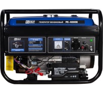 Электрогенератор бензиновый RUCELF PE-4000E, электростартер, c аккумулятором, 3,3КВт КА-00010629