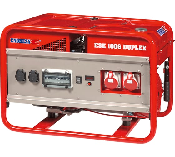 Бензиновая электростанция ENDRESS ESE 1006 DSG/A -GT ES Duplex + шланг для отвода выхлопных газов 1.5 м 163 120 113 219