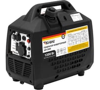 Генератор инверторный KRANZ KR1200I, 1,2кВт, 230В, 2л, закрытый корпус, ручной старт KR-16-1145