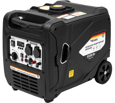 Генератор инверторный KRANZ KR5500IE, 5,5кВт, 230В, 10л, закрытый корпус, электростартер KR-16-1146