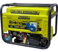 Генератор гибридный POWERAC 11 кВт, 220В, 18л.с., АВТОЗАПУСК, бензин/пропан/метан PR13700H2E-LPGCNG-ATS