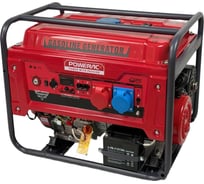 Генератор бензиновый трёхфазный POWERAC (8 кВт, 220В/380В, 16л.с., АВТОЗАПУСК) PR8500H2E-3-ATS