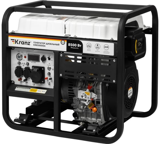 Дизельный генератор KR8500DEA 8,5кВт 230В 16л коннектор автоматики электростартер KRANZ KR-16-1315