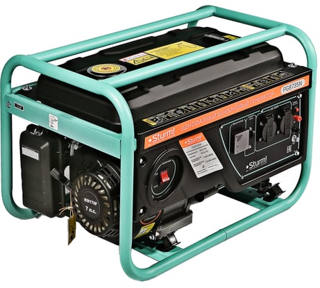 Бензогенератор Sturm 3500 ВА, AVR (Авто. Рег.Напр.), ручн старт, 42 кг, бак 15л PG8735N