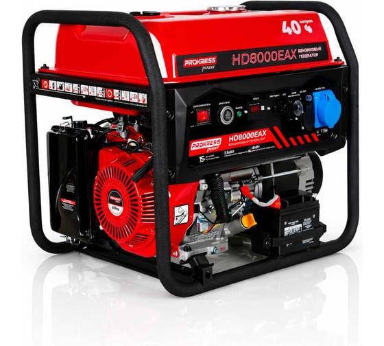 Генератор бензиновый PROKRESSPOWER PROKRESS POWER HD9000EAX (9,0/8,5кВт, 220Вт, элетростартер, бак 40л, с подключе 00-00003029