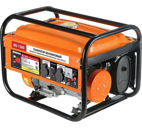 Бензиновый генератор СПЕЦ 1ф,ном/макс=1,2/ 1,5 кВт, 6,5л.с., бак 15л Спец BG-1500