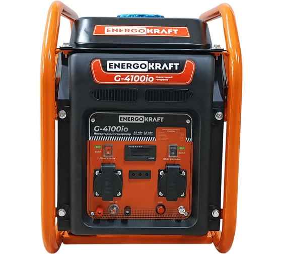 Генератор инверторный ENERGOKRAFT G-4100io (3,0/3,5кВт 220Вт, бак 5,0л, ручной запуск) открытый 00-00002435