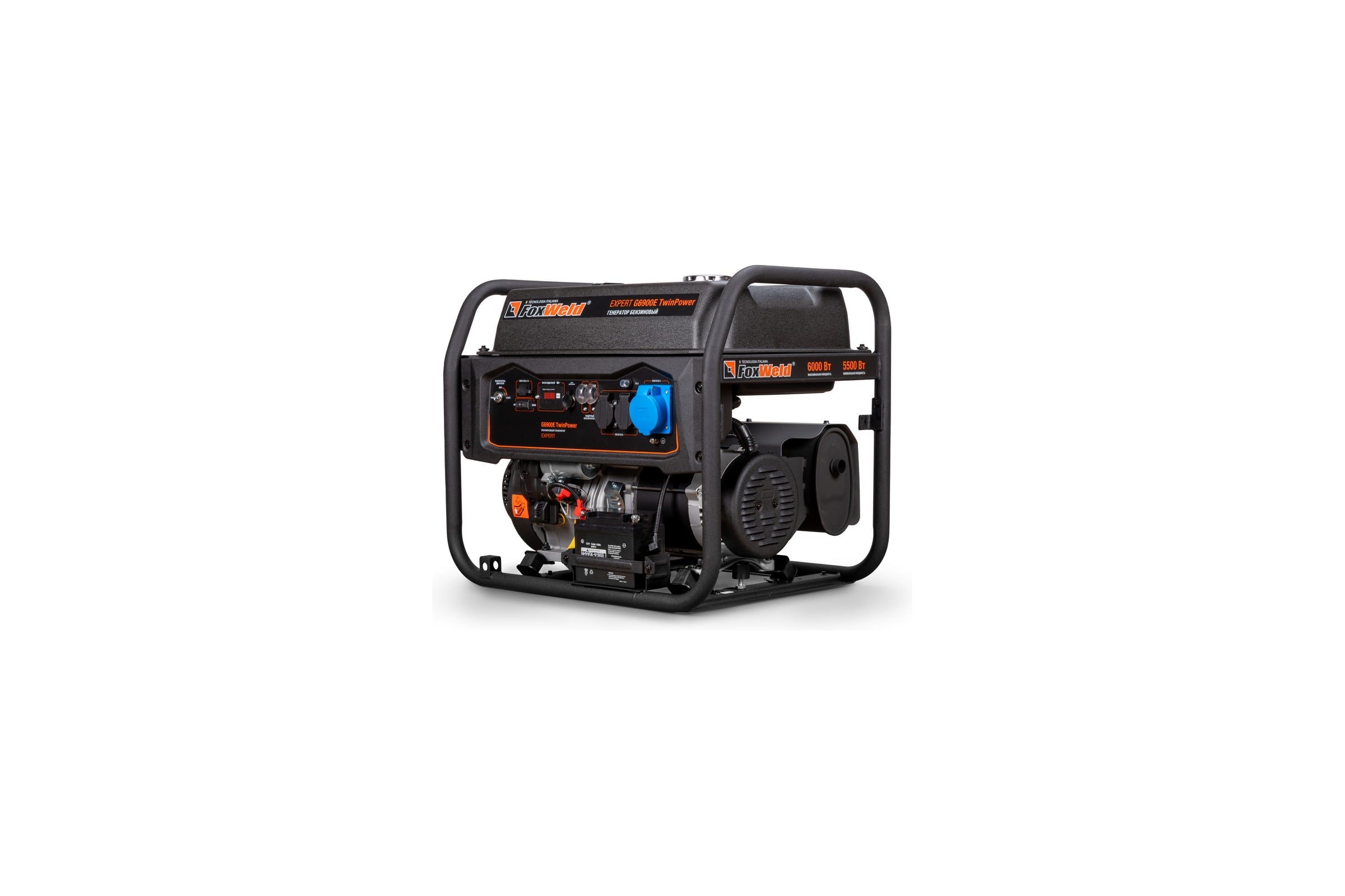 Генератор бензиновый Foxweld Expert G6900E TwinPower 6 кВт/9,4 кВА