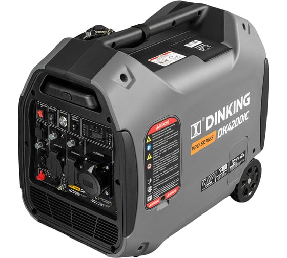 Генератор бензиновый инверторный Dinking DK4200iC (4.2кВт, 230В/50Гц, DK170F/P-3, бак 8л.) ГЕН042