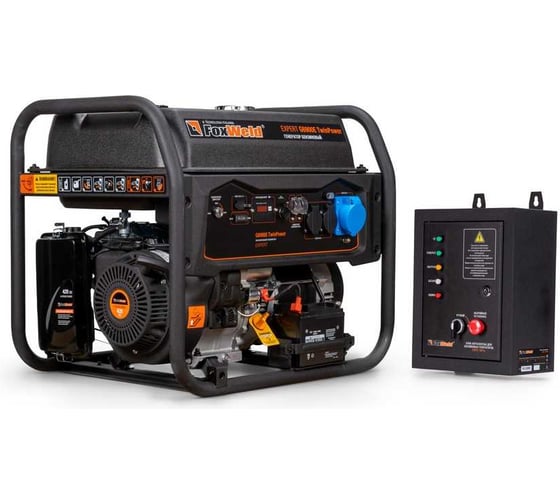 Генератор бензиновый Foxweld Expert G6900E TwinPower 6 кВт/9,4 кВА в компл. с блоком автоматики 7008