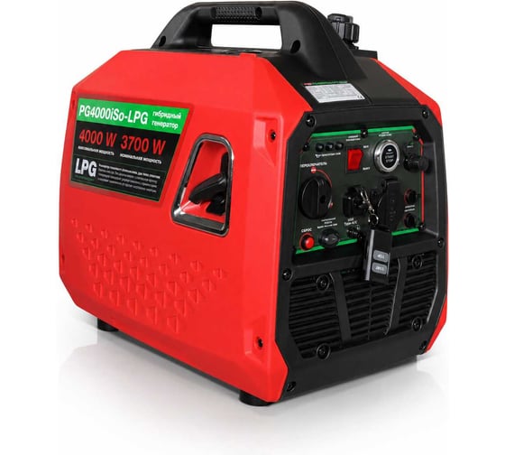 Генератор инверторный газобензиновый PROKRESSPOWER PG 4000iSo-LPG 4.0/3.7 кВт, электрозапуск, бак 6 л, 28 кг, в кожухе 00-00003824