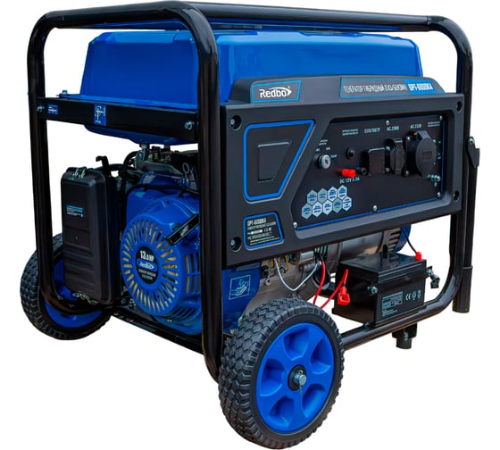 Генератор гибридный Redbo GPT-6000КА (газ-бензин) (389см3, 5.0 кВт/5.5 кВт, ручной/электро стартер) 58218