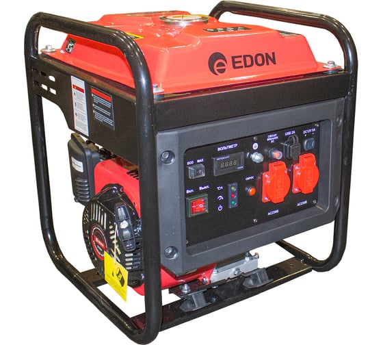 Генератор бензиновый инверторный EDON PT-3800 (212 см3, 3.0 кВт/3.2 кВт, ручной стартер) 30290
