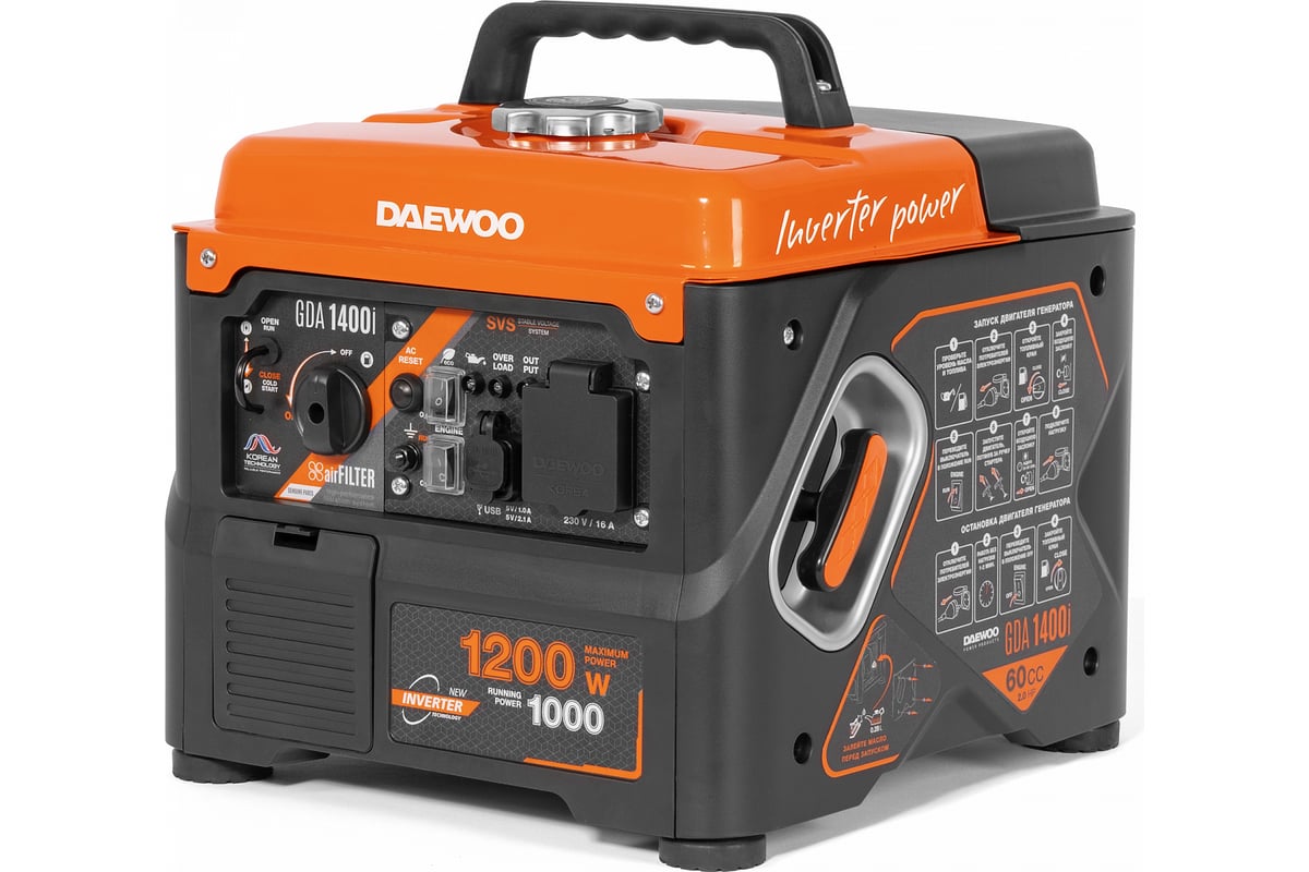 Бензиновый инверторный генератор Daewoo GDA 1400i - выгодная цена .