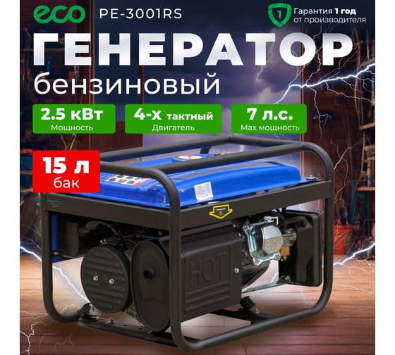 Бензиновый генератор ECO PE-3001RS
