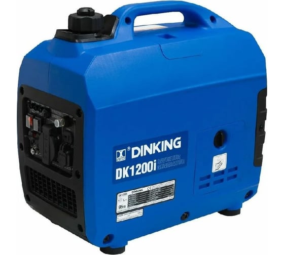 Бензиновый генератор Dinking DK1200i инверторный, 1,2 кВт, 230 В, 50 Гц, DK145, бак 2,5 л ГЕН016