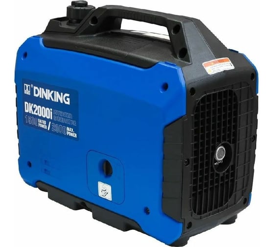 Бензиновый генератор Dinking DK2000i инверторный, 2 кВт, 230 В, 50 Гц, DK148, бак 4.3 л ГЕН017