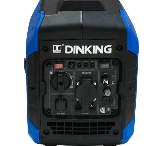 Бензиновый генератор Dinking DK2000i инверторный, 2 кВт, 230 В, 50 Гц, DK148, бак 4.3 л ГЕН017