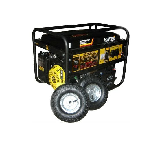 Электрогенератор Huter DY5000LX с колёсами и аккумулятором 1