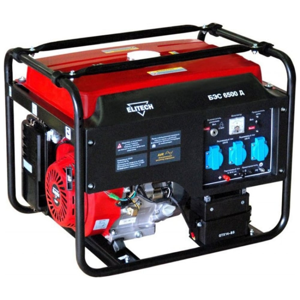 Бензиновая электростанция Elitech БЭС 6500 Д - выгодная цена, отзывы ...