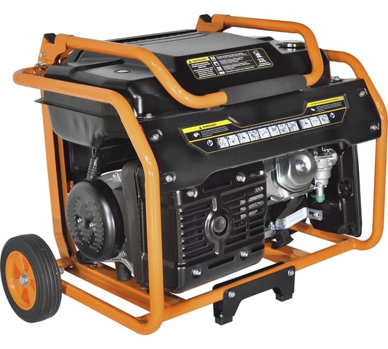 Генератор CARVER PPG- 8000ЕM бензин LT-190F, 6,0/6,5кВт, 220В, бак 33 л, электростартер, колеса. медь 01.020.00030