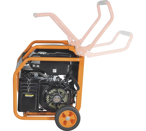 Генератор CARVER PPG- 8000ЕM бензин LT-190F, 6,0/6,5кВт, 220В, бак 33 л, электростартер, колеса. медь 01.020.00030
