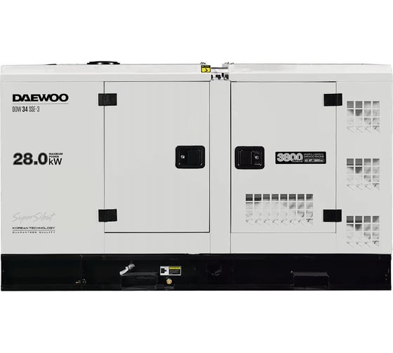 Дизельный генератор DAEWOO с водяной системой охлаждения DDW 34 SSE-3