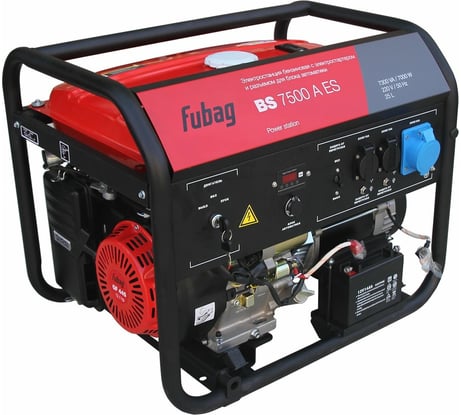 Бензиновая электростанция с электростартером и коннектором автоматики FUBAG BS 7500 A ES 641031