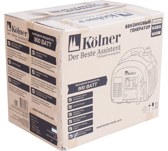 Бензиновый генератор Kolner KGEG 900 M кн900мгег