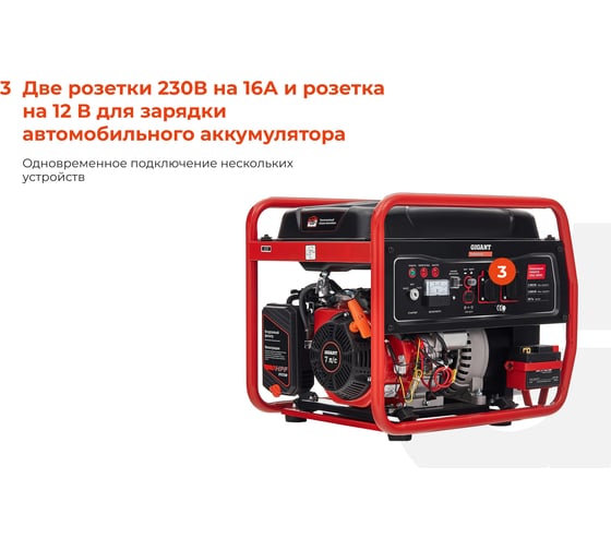 Инверторный генератор (3,6 кВт; эл.стартер) Gigant Professional GPIGL-3800EO