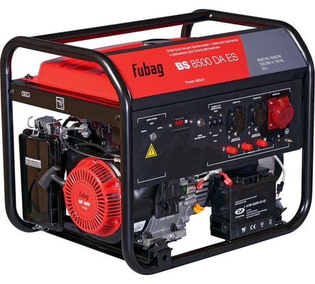 Бензиновая электростанция с электростартером и коннектором автоматики Fubag BS 8500 DA ES 838254
