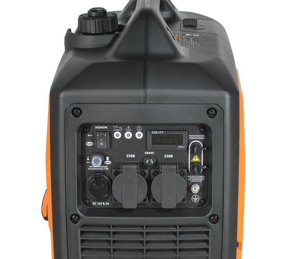 Инверторный генератор CARVER ppg -2500is 2,2/2,3квт, 220/12в, 2 розетки, дисплей 01.020.00033