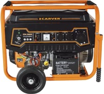 Бензиновый генератор CARVER ppg-10000е lt-192fв, 8,0/8,3квт, 220в, бак 25л,эл.ст, кол/рук. медь 01.020.00041