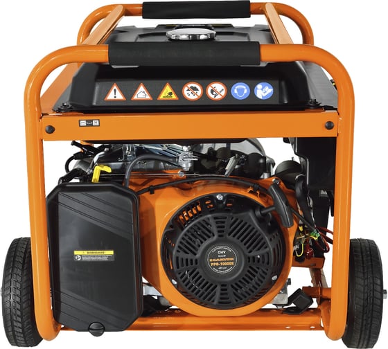 Бензиновый генератор CARVER ppg-10000е lt-192fв, 8,0/8,3квт, 220в, бак 25л,эл.ст, кол/рук. медь 01.020.00041