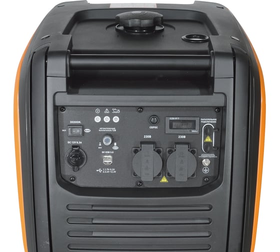 Инверторный генератор CARVER ppg -4500is 3,5/4,0квт, 220/12в, 2 роз.,usb, дисплей,колеса 01.020.00037