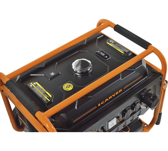 Бензиновый генератор CARVER ppg- 9000е lt-192fа, 7,0/7,5квт, 220в, бак 25л,эл.ст, кол/рук. медь, 6ш/пал 01.020.00040