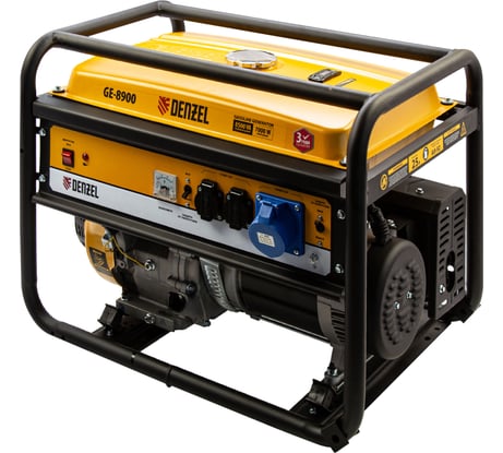 Бензиновый генератор 8,5 кВт, 220В/50Гц, 25 л DENZEL GE 8900 94639