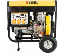 Дизельный генератор 5 кВт, 220В/50Гц, 15 л, электростартер DENZEL DD6300Е 94657