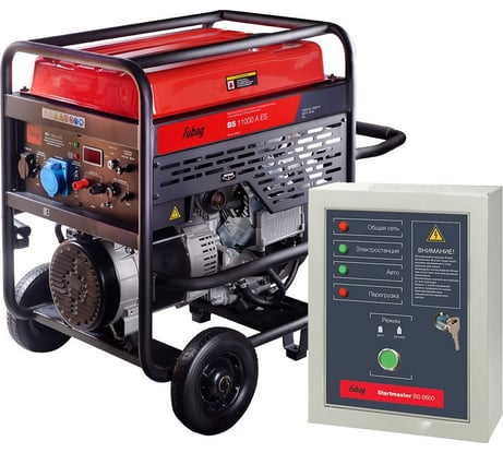 Бензиновая электростанция с электростартером и коннектором автоматики FUBAG BS 11000 A ES 838789+Блок автоматики Startmaster BS 6600 для BS11000 A ES 838789.11