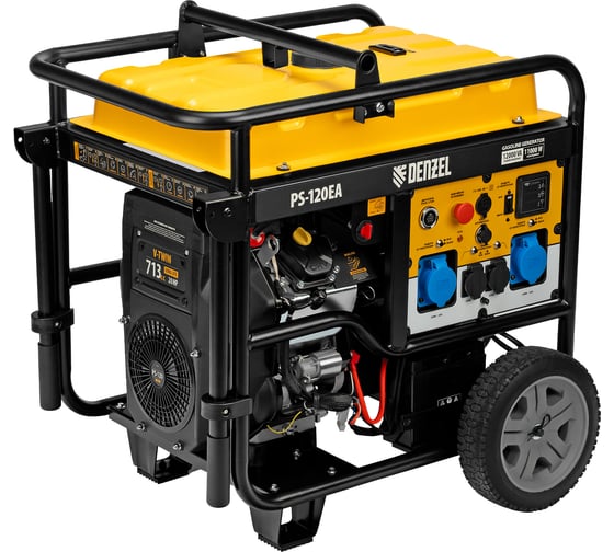 Бензиновый генератор Denzel PS-120EA 12 кВт, 230 В, 40 л, разъём ATS, электростартер 946964