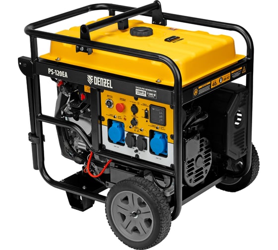 Бензиновый генератор Denzel PS-120EA 12 кВт, 230 В, 40 л, разъём ATS, электростартер 946964