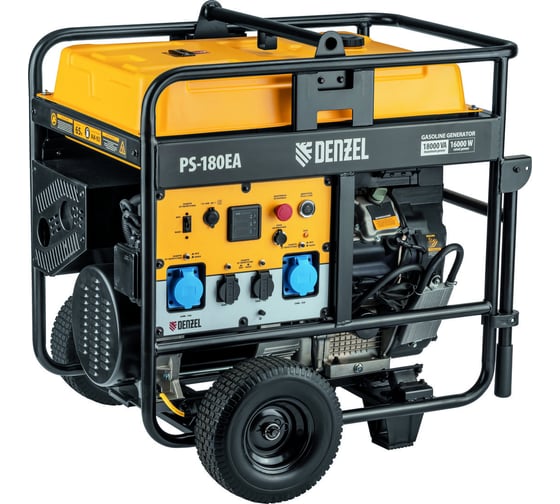 Бензиновый генератор Denzel PS-180EA 18 кВт, 230 В, 65 л, разъём ATS, электростартер 946974 1