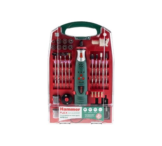 Аккумуляторная мини-дрель HAMMER Flex AMD3.6 345047 2
