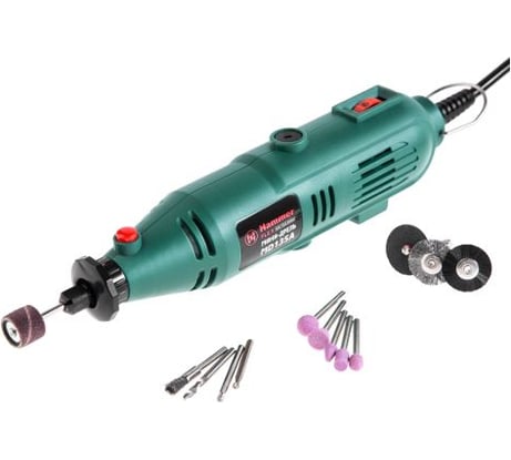 Мини-дрель Hammer Flex 135 Вт, гибкий вал, 2.4-3.2 мм, 10000-32000 об/мин, кейс, насадки 41 шт. MD135A