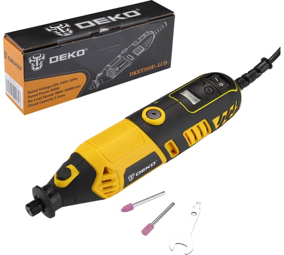 Электрический цифровой гравер DEKO 350Вт DKRT350E-LCD 063-1412