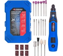 Гравер аккумуляторный Forsage (3.6V, Li-ion 600Ah) в комплекте с насадками, набор 26 предметов F-IXO VI(61454)
