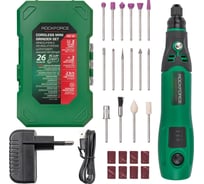 Гравер аккумуляторный Rockforce 3.6V, Li-ion 600Ah в комплекте с насадками, набор 26 предметов RF-IXO VI(61455)