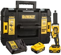 Аккумуляторная прямошлифовальная машина Dewalt DCG426P2, 18 В, 38 мм, 25000 об/мин, с 2 АКБ 5 Ач и ЗУ, в кейсе TSTAK () DCG426P2-QW