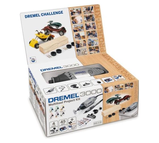 Многофункциональный инструмент Dremel 3000 + комплект заготовок для создания собственной модели автомобиля F0133000KK